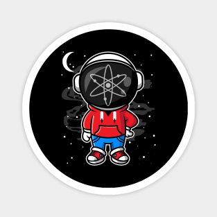 Hiphop Astronaut Cosmos Crypto ATOM Coin To The Moon Token Cryptocurrency Wallet HODL Birthday Gift For Men Women Kids Magnet